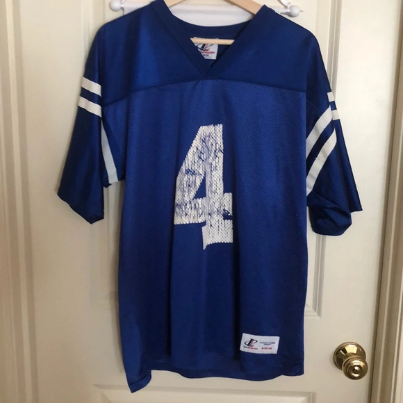 Jim Harbaugh Indianapolis Colts Distressed Vintage Jersey - Picture 1 of 4